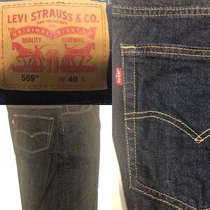 MENS LEVIS 569 LOOSE FIT DENIM SHORTS SIZE W 40